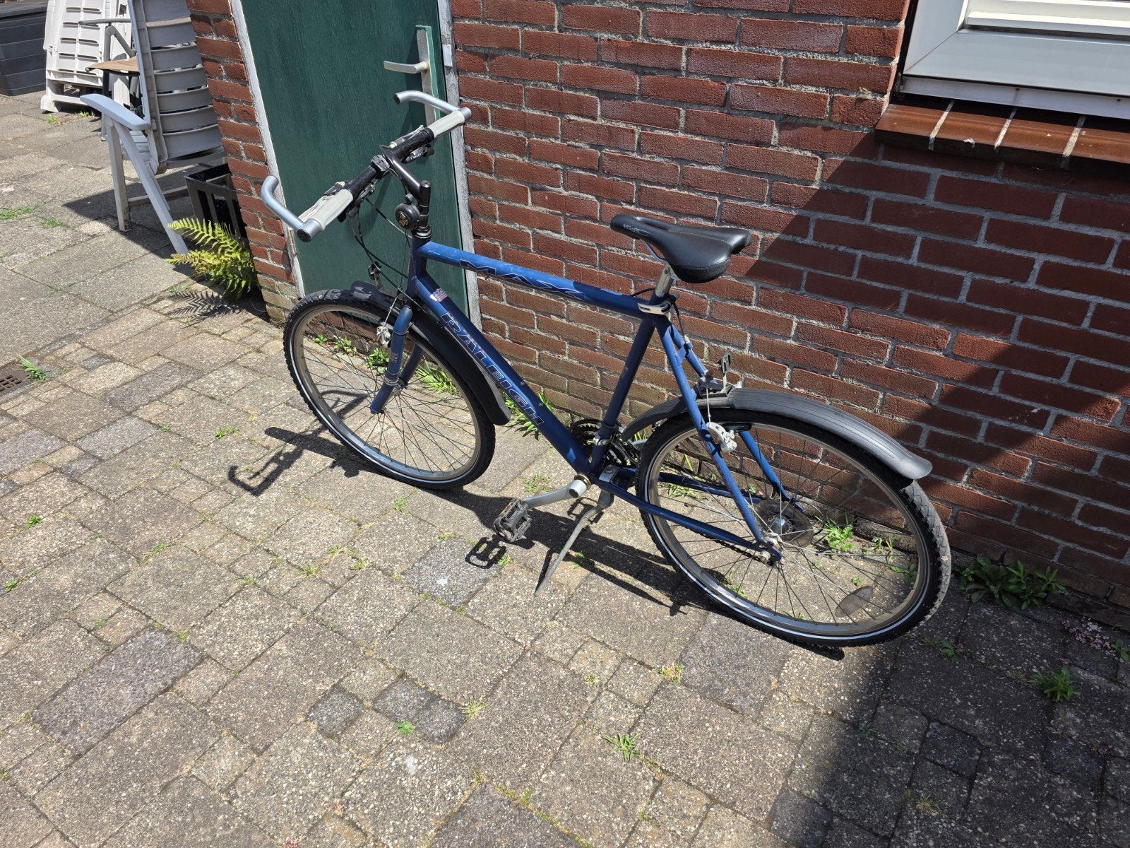 Blauwe Raleigh mountainbike met 21 versnellingen, Fietsen en Brommers, Fietsen | Heren | Sportfietsen en Toerfietsen, Gebruikt