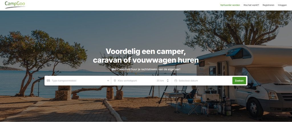 Gratis uw CAMPER, CARAVAN of VOUWWAGEN verhuren? CampGoo. nl
