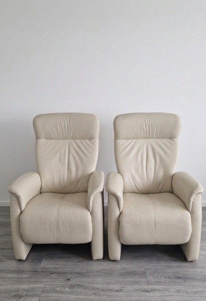 Mooie leren 2  zits bank en 3 fauteuils, Ophalen, Gebruikt, Design, Leer