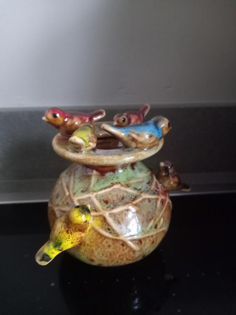 Vaasje met Vogeltjes, Ophalen, Overige kleuren, Glas, Minder dan 50 cm
