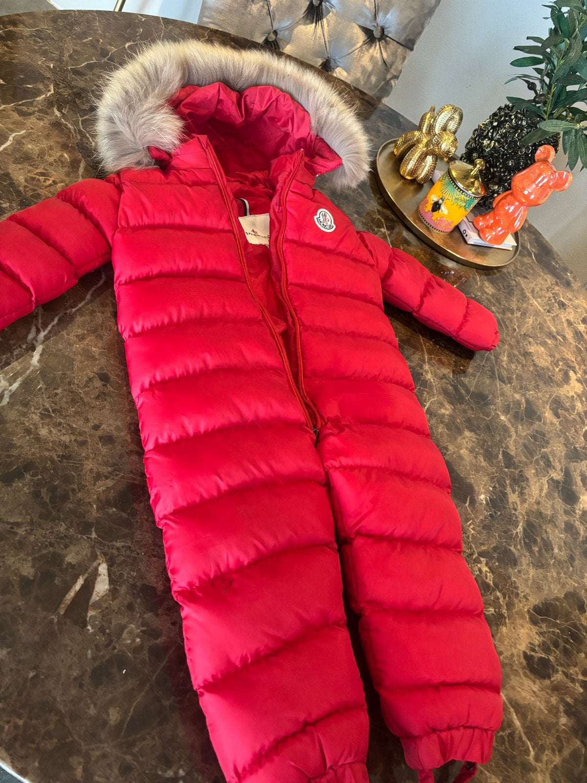 Moncler Ski Pak Maat 92 Rood - Zo Goed Als Nieuw, Ophalen of Verzenden, Zo goed als nieuw, Jongen of Meisje, Setje