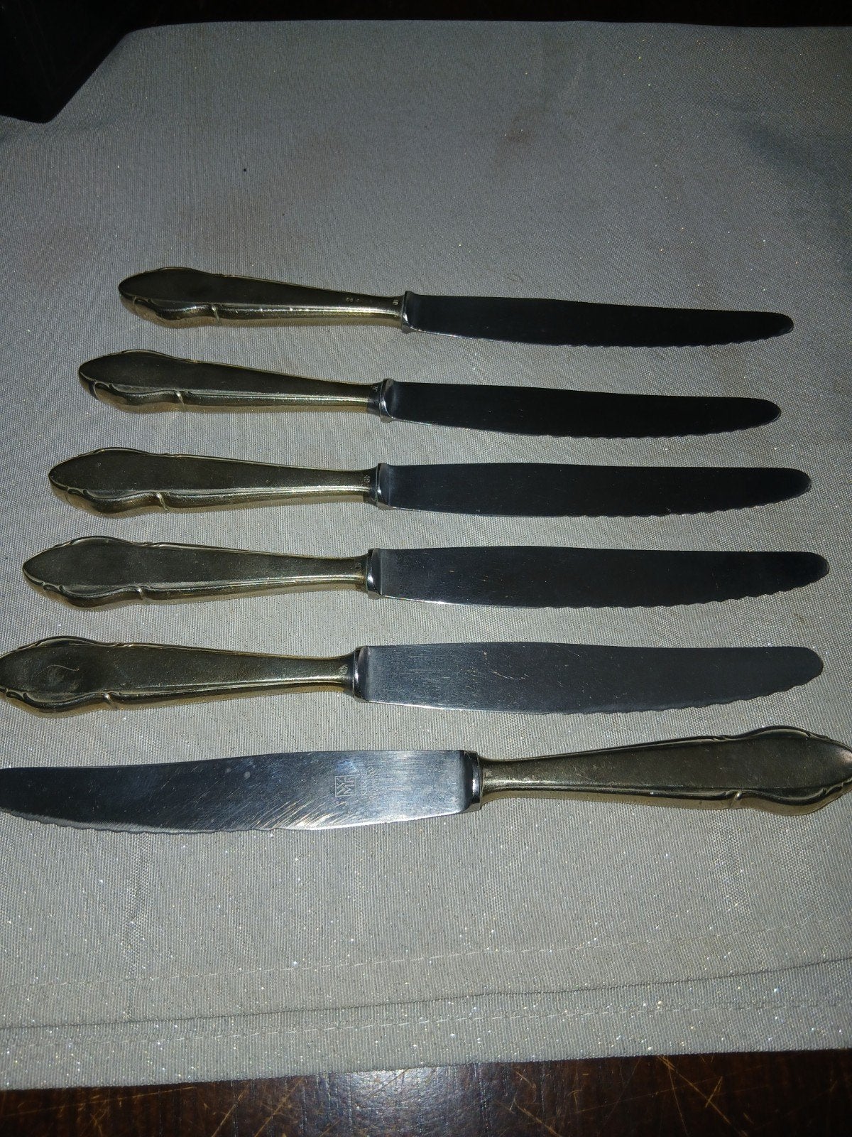 WMF messen set, 6 stuks, gemerkt 40, NCHT ROSTEND, Ophalen of Verzenden