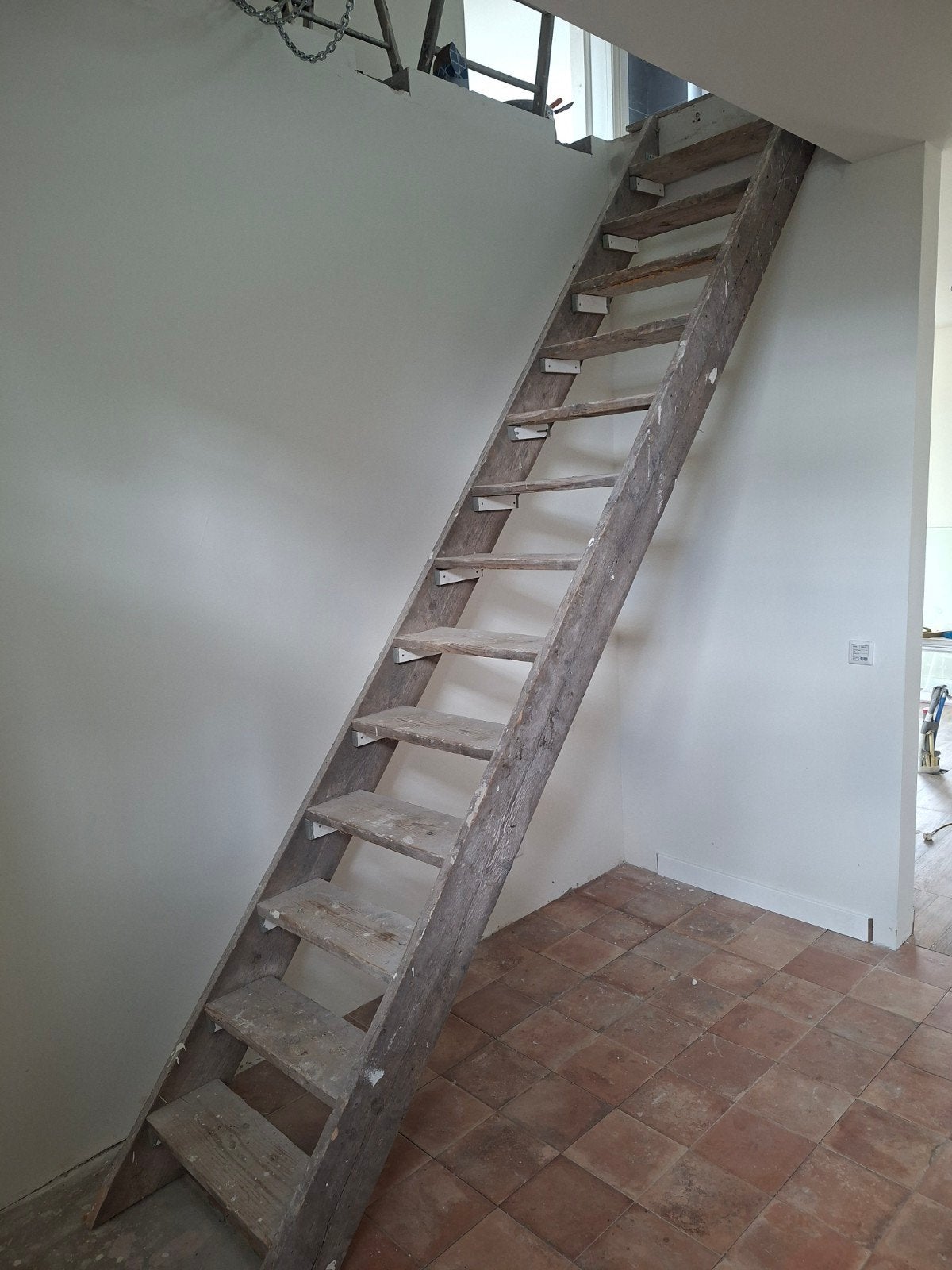 bouwtrap, Doe-het-zelf en Verbouw, Ladders en Trappen, Ophalen, Gebruikt, 2 tot 4 meter