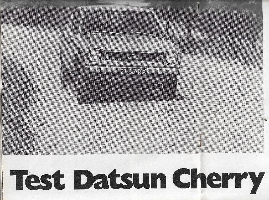 Roadtest Datsun CHERRY, Autovisie 1971 (NL)., Verzenden, Nieuw, Overige merken, Autovisie