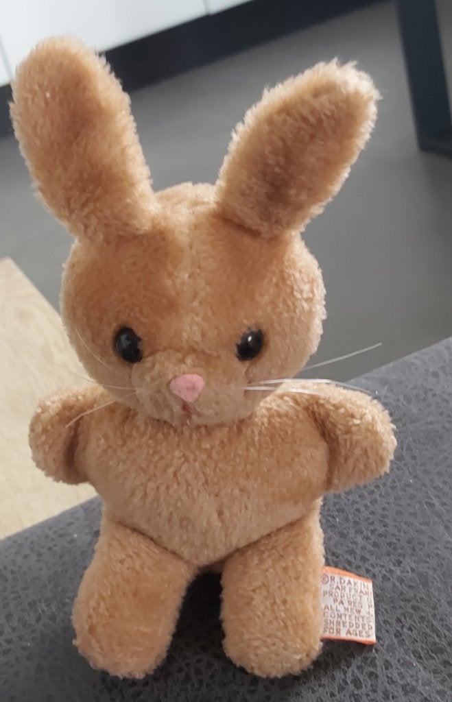 Vintage Knuffelkonijn R. Dakin & Co - 1979 (18 cm)., Ophalen of Verzenden, Gebruikt