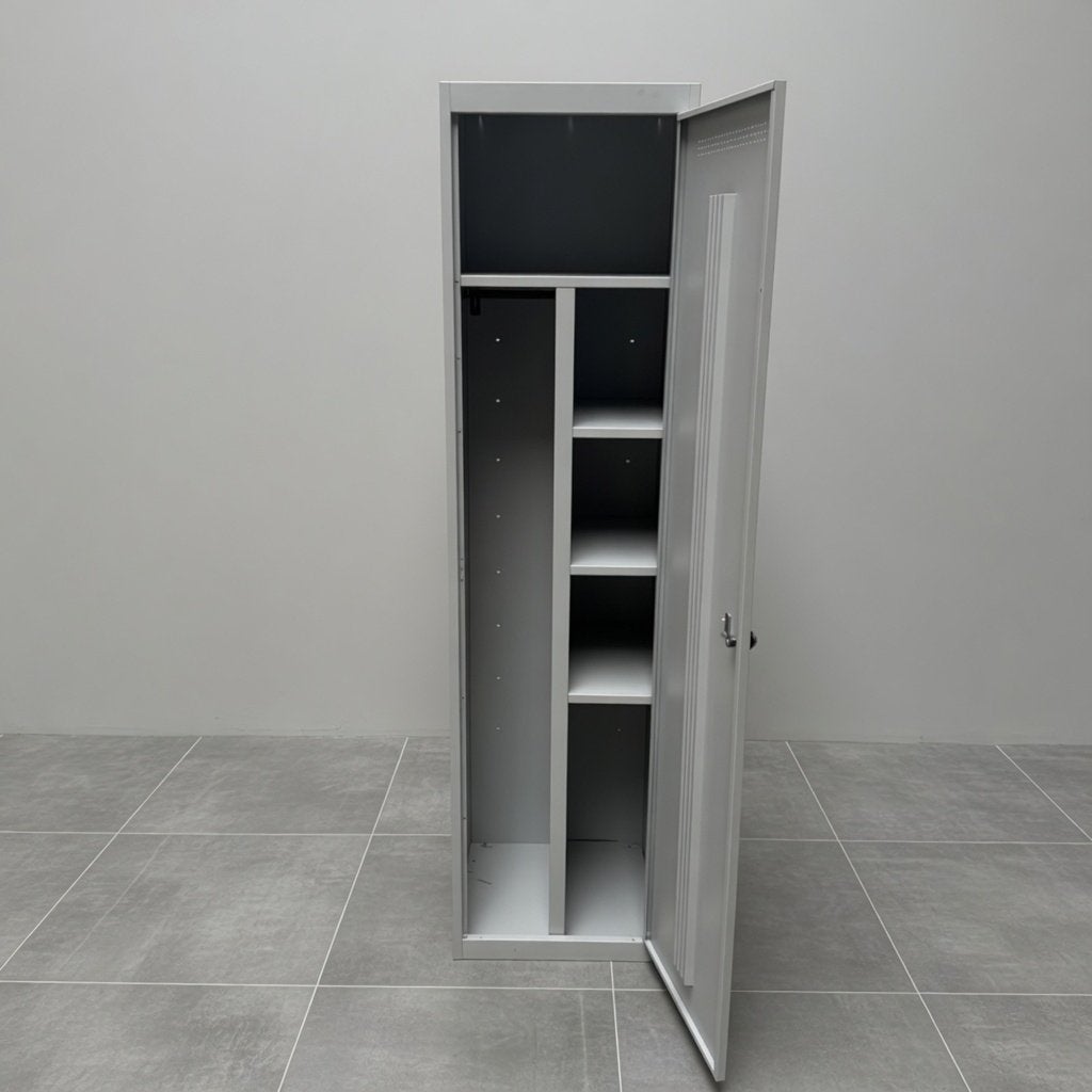 1-deurs lockerkast / kledingkast / bezemkast - 180x46x46 cm, Niet ingevuld, Gebruikt, Niet ingevuld, Niet ingevuld