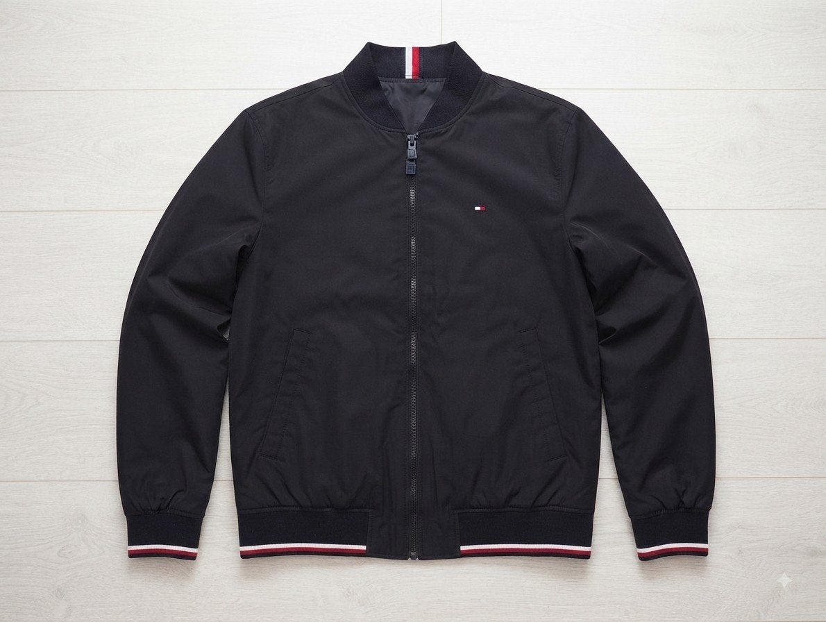 Tommy Hilfiger Reversible Jas Zwart Maat L, Kleding | Heren, Jassen | Zomer, Ophalen, Maat 52/54 (L), Zwart, Tommy Hilfiger
