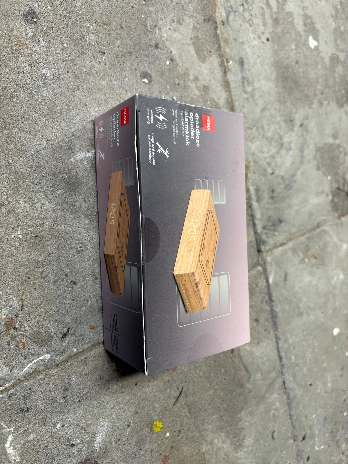 draadloze oplader alarmklok (2 stuks), Bruin, Werkt op batterijen, Ophalen of Verzenden, Zo goed als nieuw