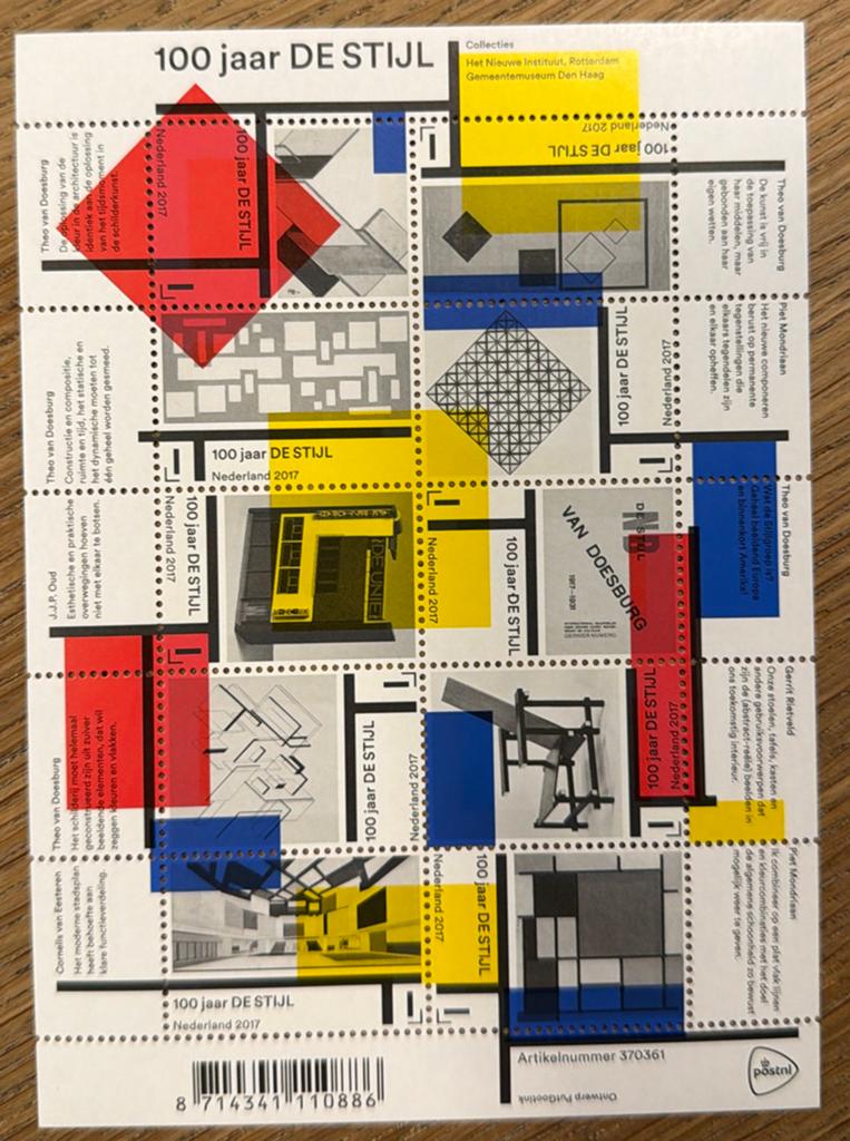 Postzegels pf. 100 jaar DE STIJL, Postzegels en Munten, Postzegels | Nederland, Ophalen of Verzenden, Na 1940, Postfris