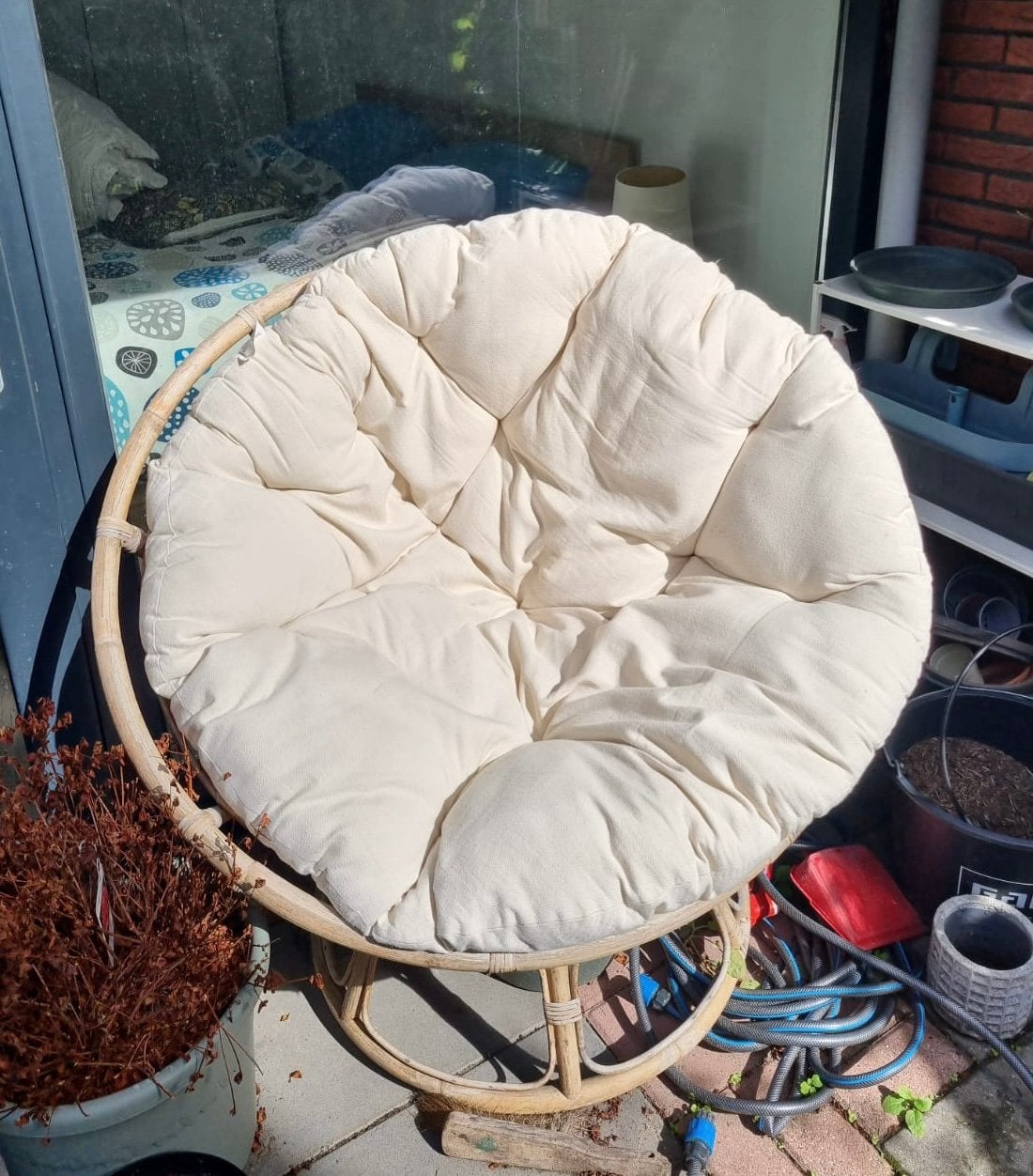 Papasan Chair / Rotan loungestoel, Ophalen, Gebruikt, 2 zitplaatsen