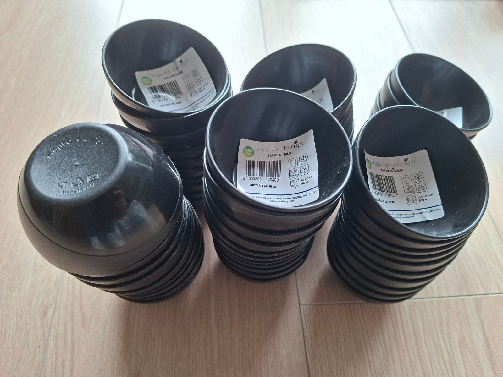 BPA-vrije Mojito Design tapas/saus bakjes, zwart (38stuks), Ophalen of Verzenden, Nieuw, Zwart