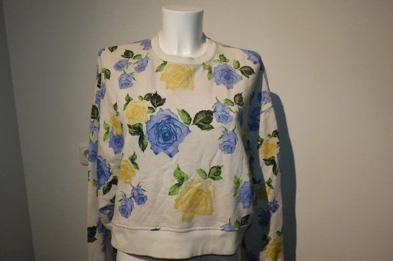The Kooples sweater bloemen print in kleur baggy look M, Maat 38/40 (M), Verzenden, Wit, Zo goed als nieuw