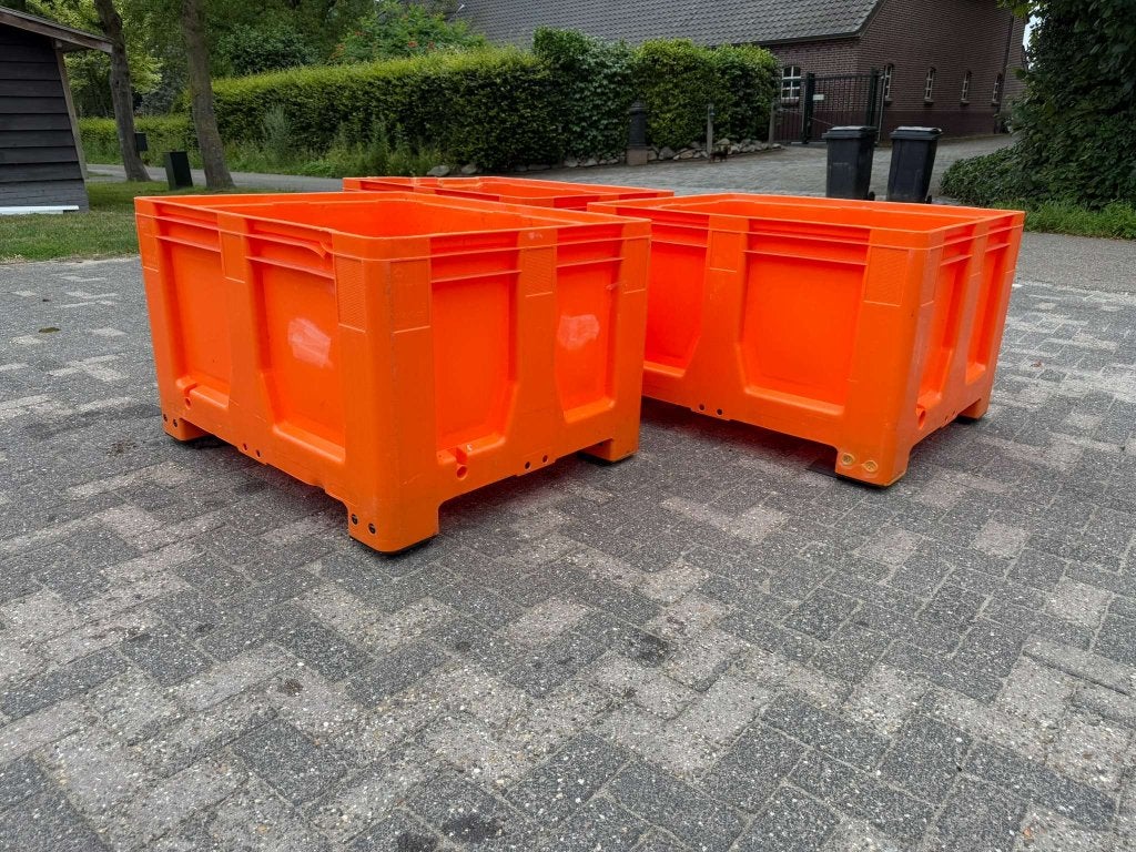 Oranje kunststof palletbox 1200x1000x760 mm | Gebruikt, Doe-het-zelf en Verbouw, Niet ingevuld, 100 cm of meer, 60 cm of meer
