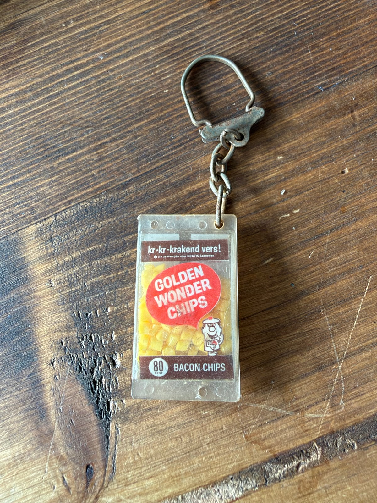 Vintage Golden Wonder Chips Bacon Chips sleutelhanger, Verzamelen, Ophalen of Verzenden, Gebruikt, Overige typen