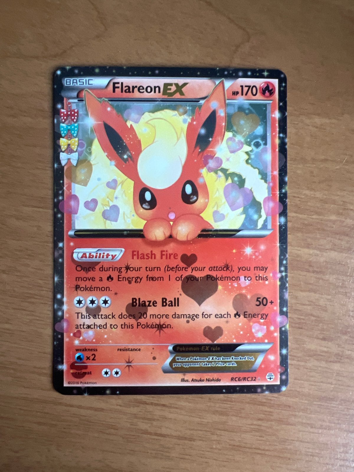 Flareon EX Pokémon Kaart Full Art - lightly played, Ophalen of Verzenden, Gebruikt, Losse kaart