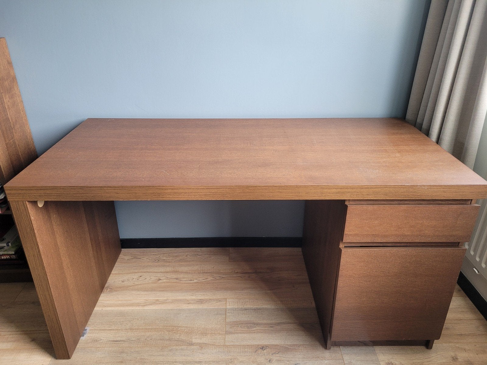 Kantoor en studeer meubelset, Huis en Inrichting, Bureaus, Ophalen, Gebruikt, Bruin, IKEA