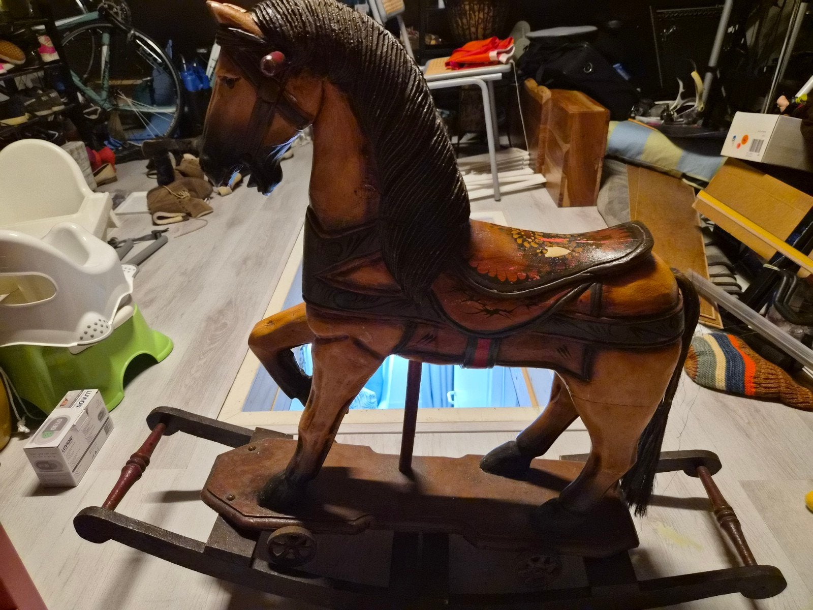 Antiek houten hobbelpaard, Antiek en Kunst, Ophalen