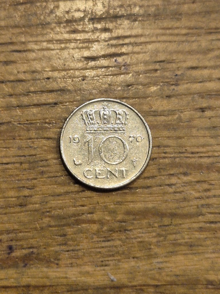 Nederland - 10 Cent 1970, Postzegels en Munten, Munten | Nederland, Verzenden, Koningin Juliana, 10 cent, Losse munt