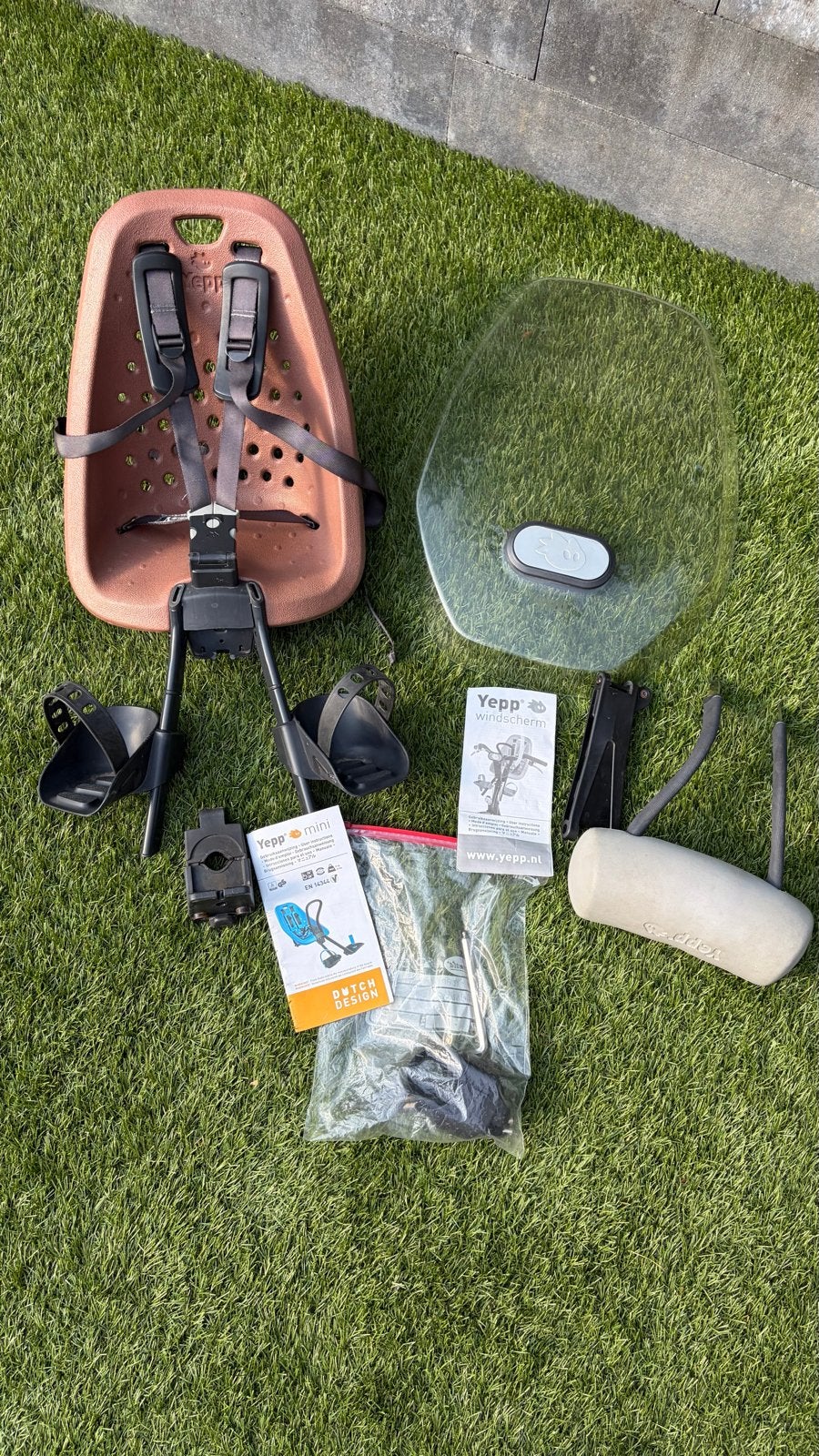 Yepp Mini fietsstoeltje met windscherm, Ophalen, Gebruikt, 0 t/m 13 kg, Voorzitje