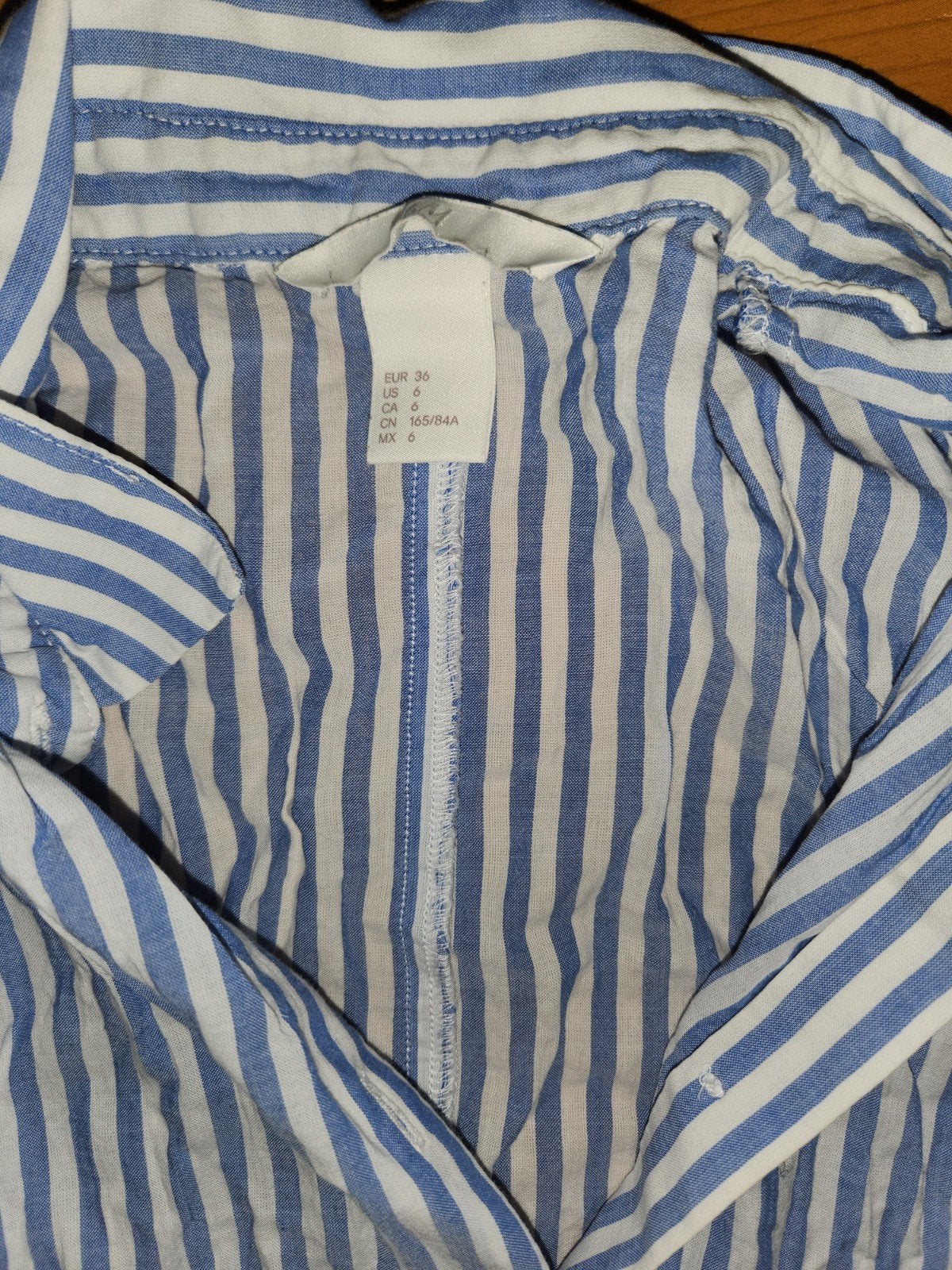 Fijne gestreepte blouse van 100% katoen H&M maat 36, H&M, Blauw, Ophalen of Verzenden, Maat 36 (S)