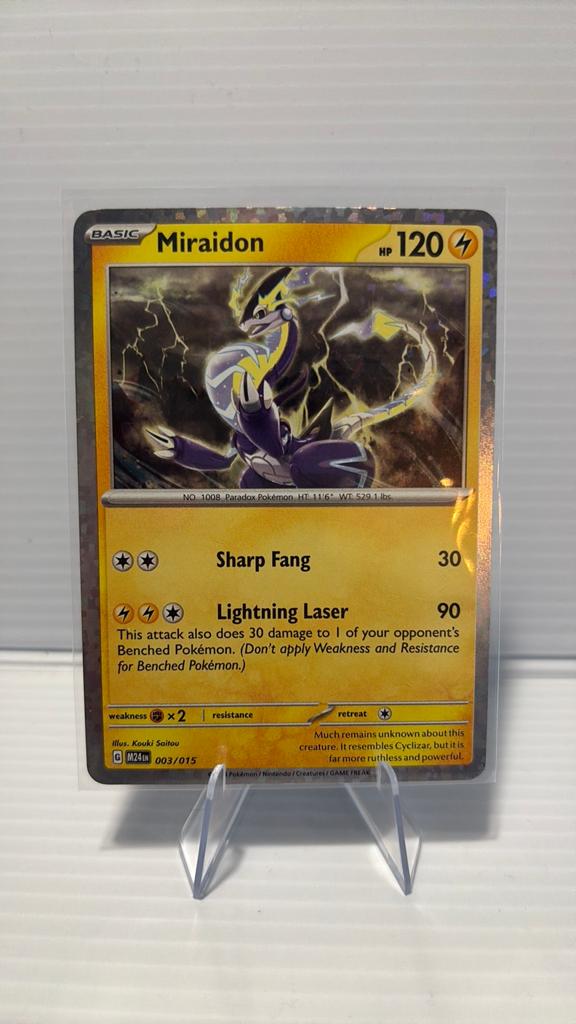 Miraidon 003/015 McDonald's Dragon Discovery NM, Ophalen of Verzenden, Zo goed als nieuw, Losse kaart, Foil