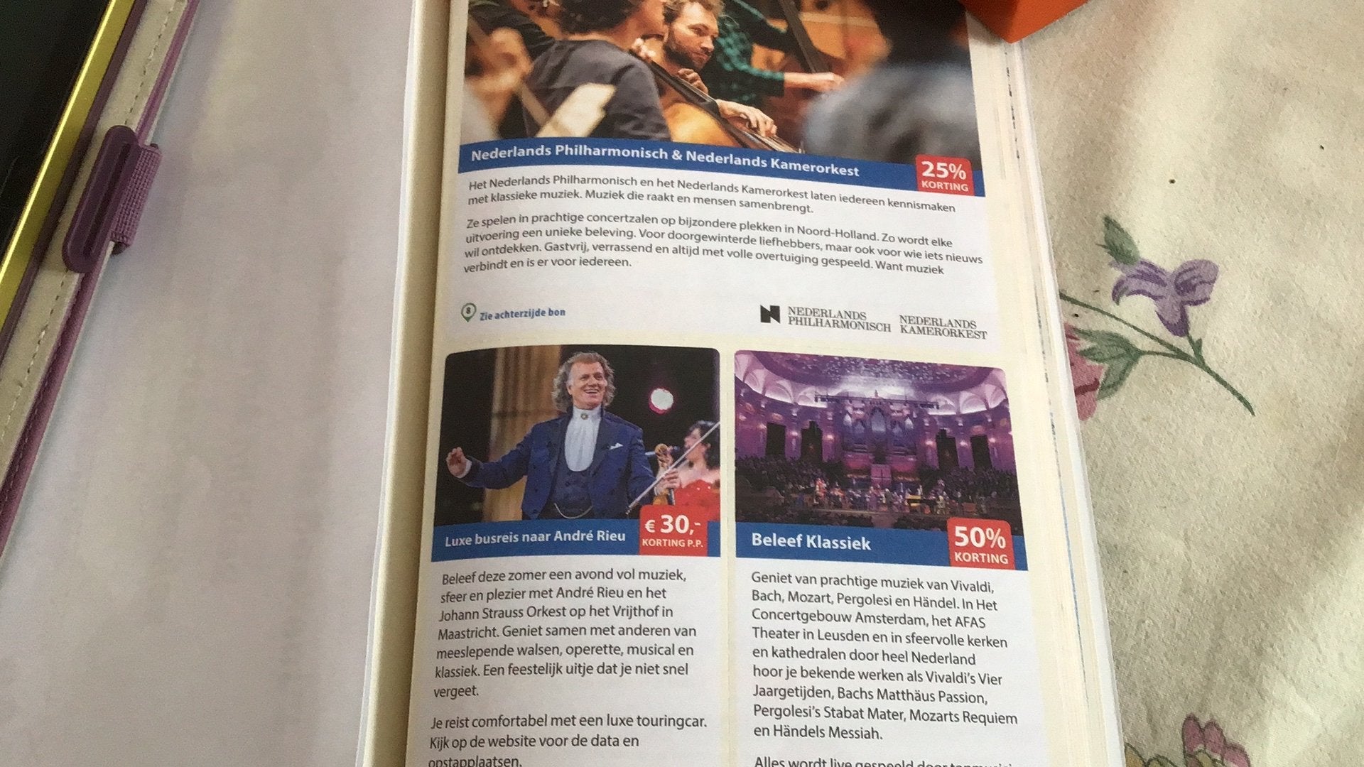 Muziek busreis Andre Rieu , beleef klassiek , philarmonisch, Tickets en Kaartjes, Kortingen en Cadeaubonnen, Drie personen of meer
