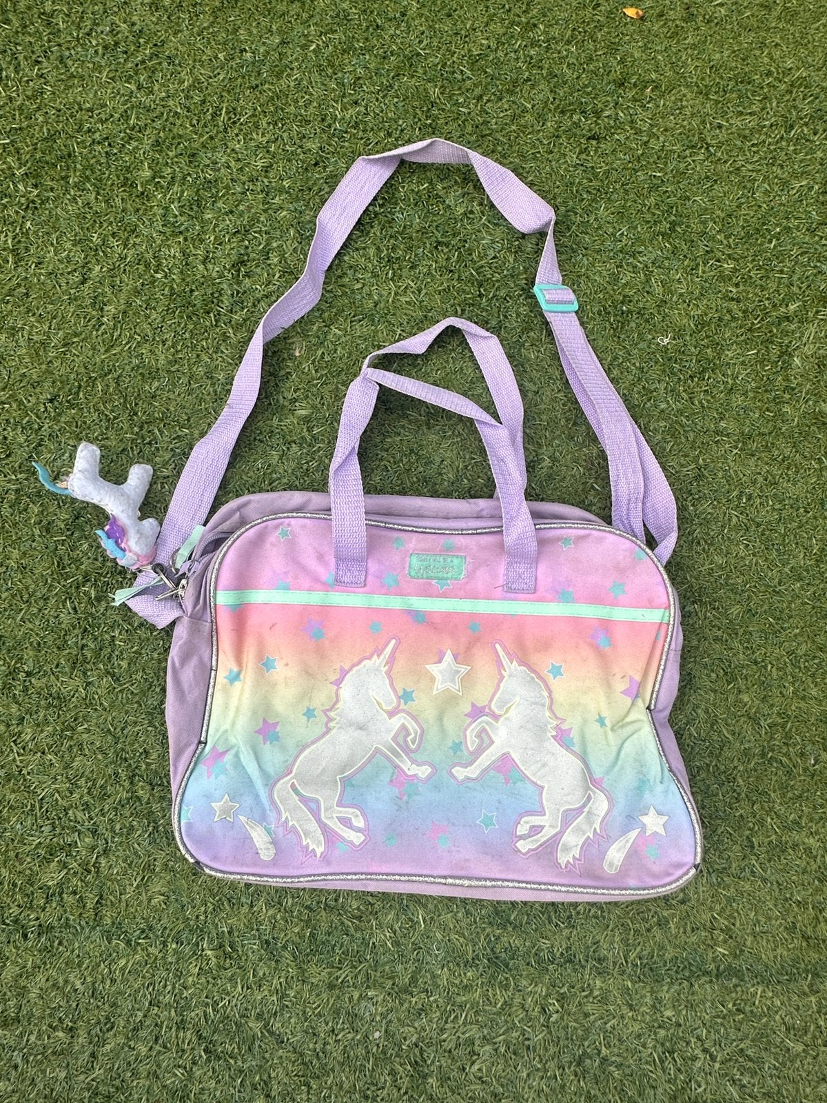 Eenhoorn schoudertas schooltas, Ophalen, 30 tot 40 cm, Minder dan 30 cm, Paars