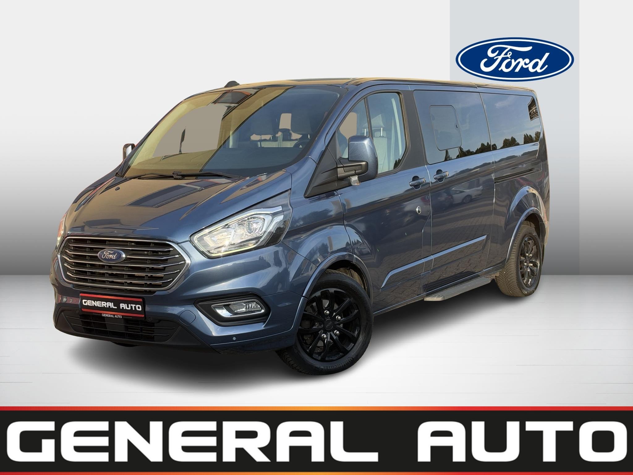 Ford Transit Custom Tourneo 320 2.0 TDCI L2H1 Titanium X Aut, Gebruikt, Blauw, Bedrijf, Diesel