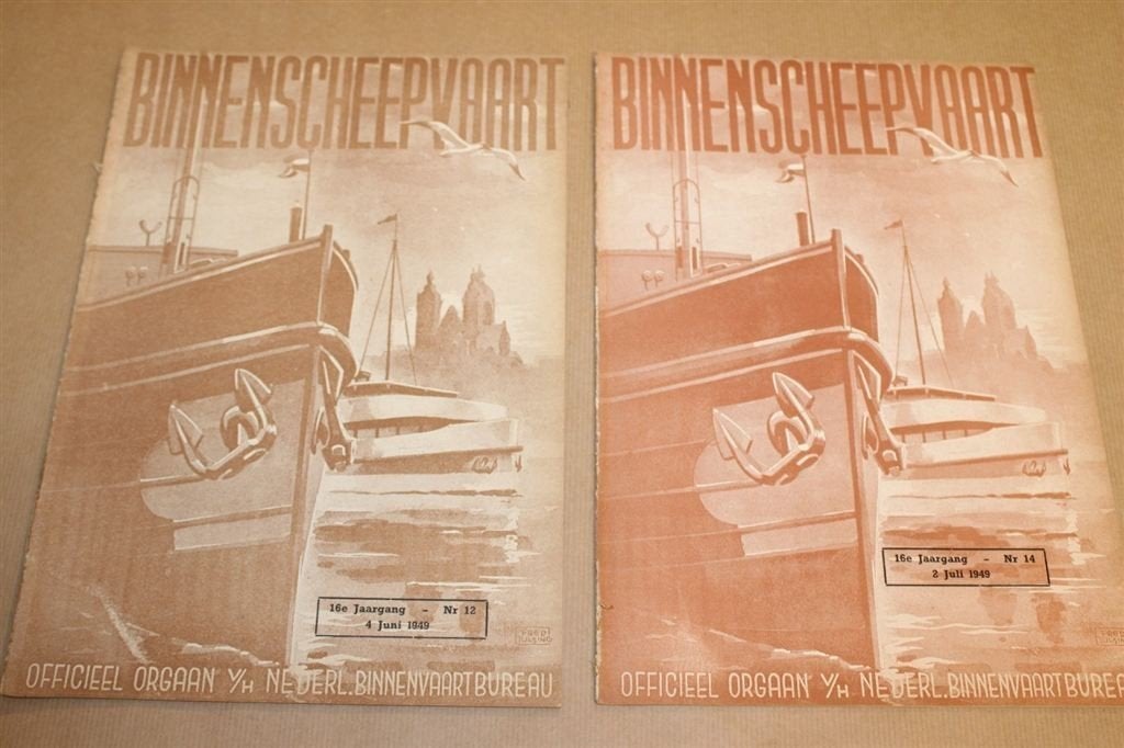 2 magazines - Binnenscheepvaart - 1949 !!, Ophalen of Verzenden, Zo goed als nieuw, Kaart, Foto of Prent