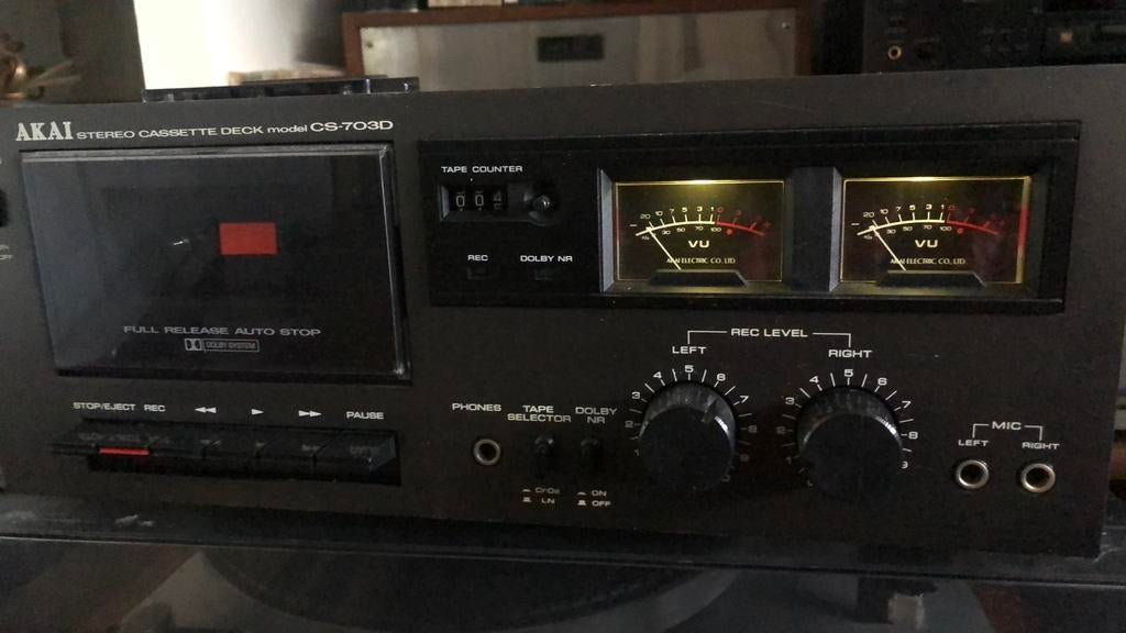 AKAI stereo cassette deck CS-703D, Audio, Tv en Foto, Cassettedecks, Ophalen of Verzenden, Akai