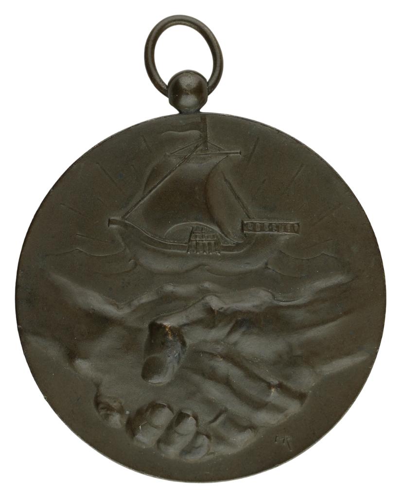 Marinus Kutterink BRONS PENNING ALGEMENE HUWELIJKSPENNING, Verzenden, Brons, Nederland