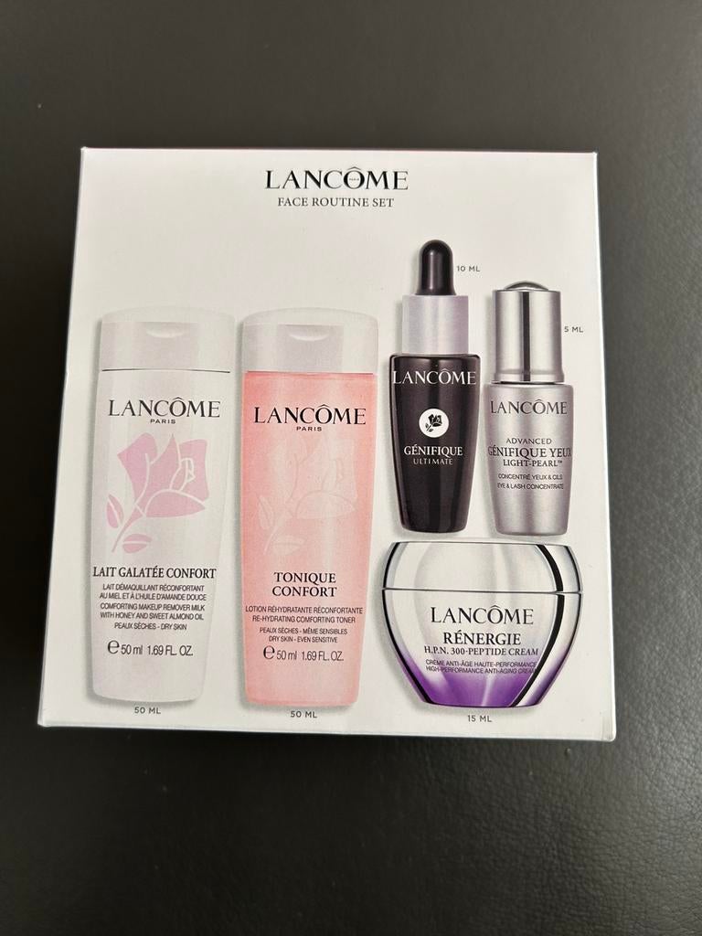 Lancôme Routine Skincare Set – nieuw & compleet (mini set), Ophalen of Verzenden, Nieuw, Gehele gezicht