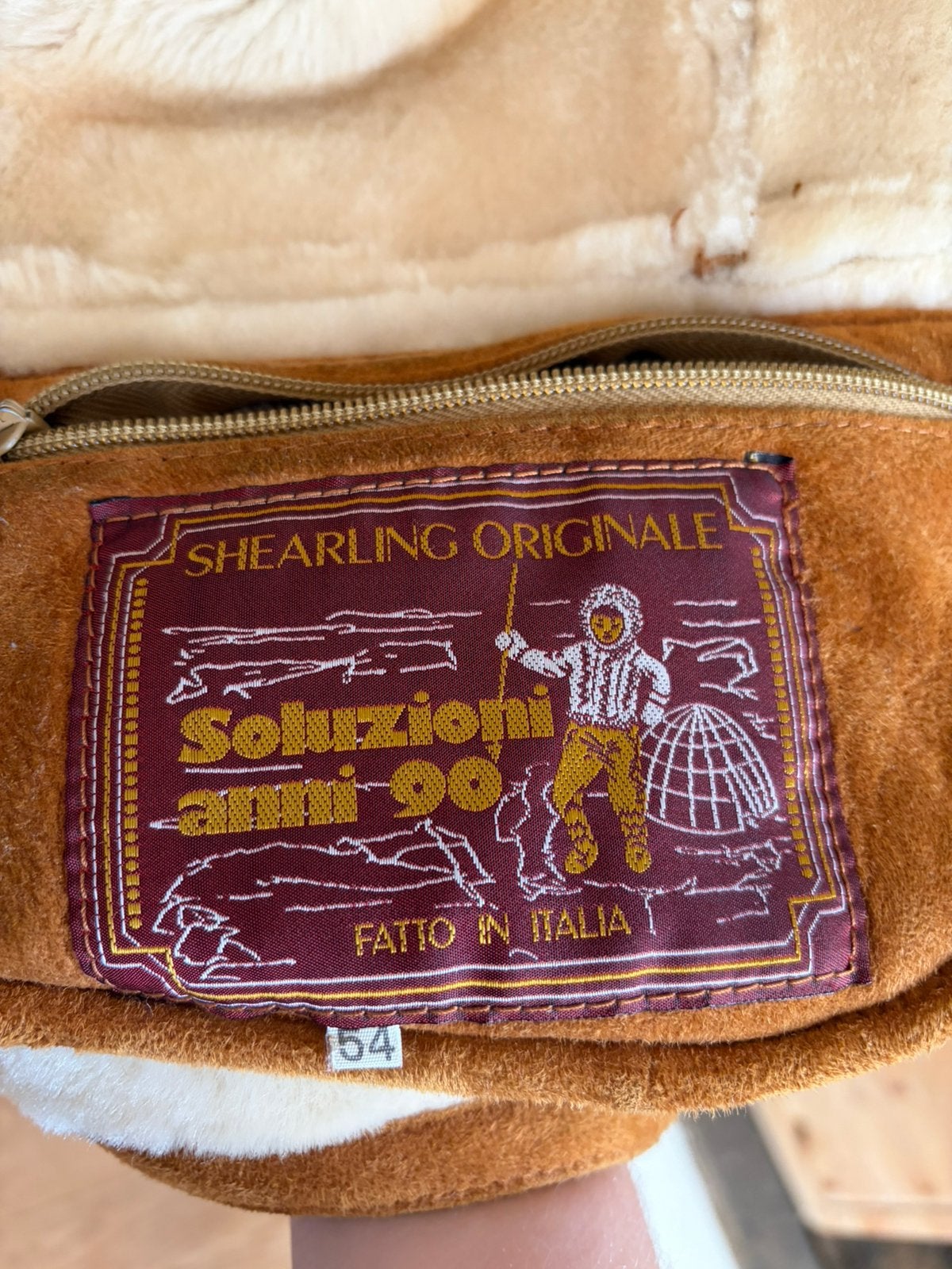 Vintage lammy shearling afghaanse jas, Ophalen of Verzenden, Zo goed als nieuw, Maat 46/48 (XL) of groter, Bruin
