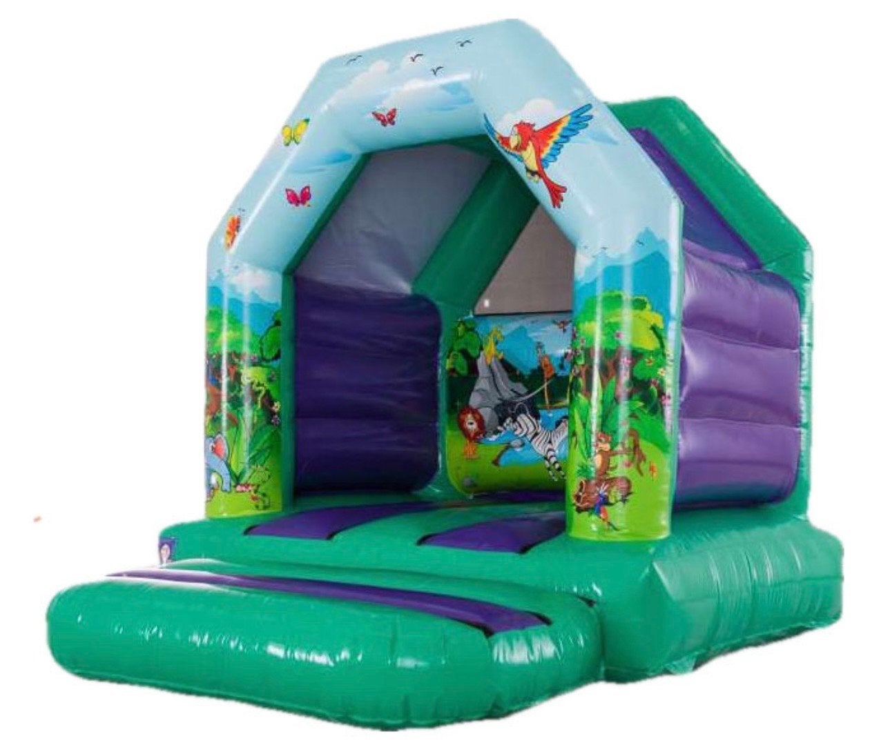Springkussen Jungle TE HUUR - Plezier voor elk feest!, Ophalen of Verzenden, Gebruikt