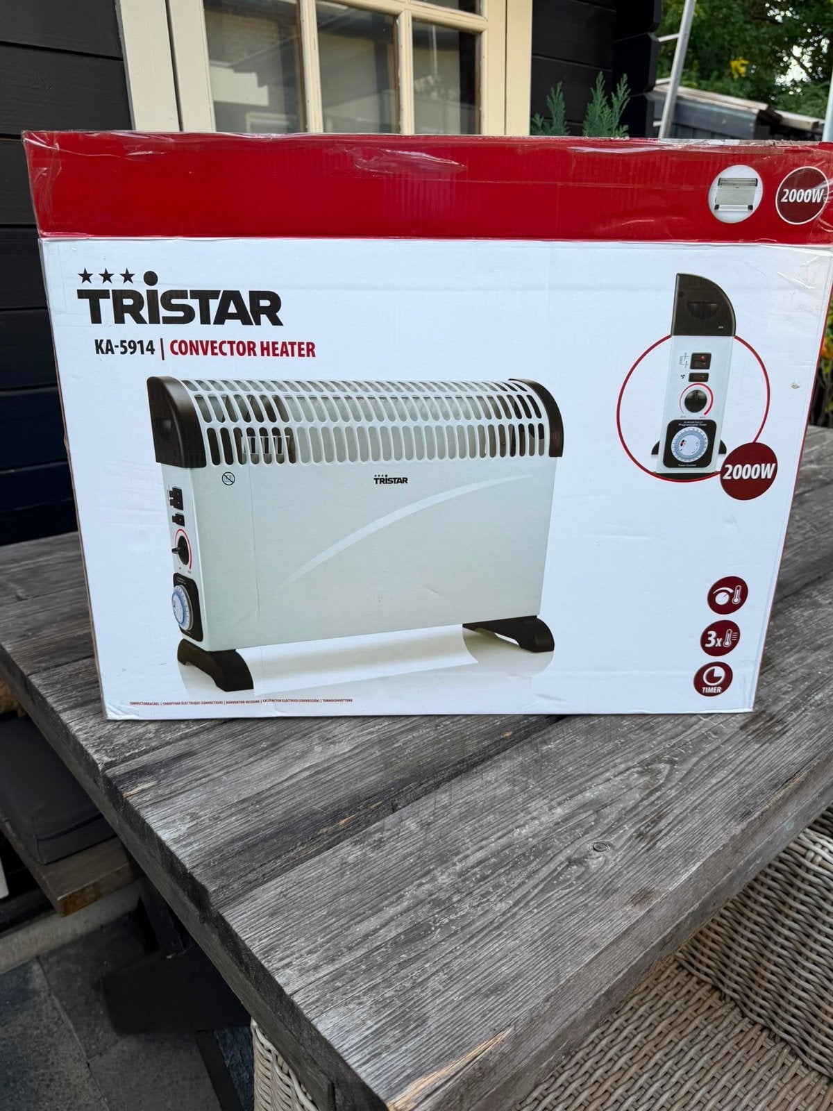 Tristar Convector Heater - 1 zwart, 4 wit - Nieuw in doos, Doe-het-zelf en Verbouw, Verwarming en Radiatoren, Ophalen of Verzenden