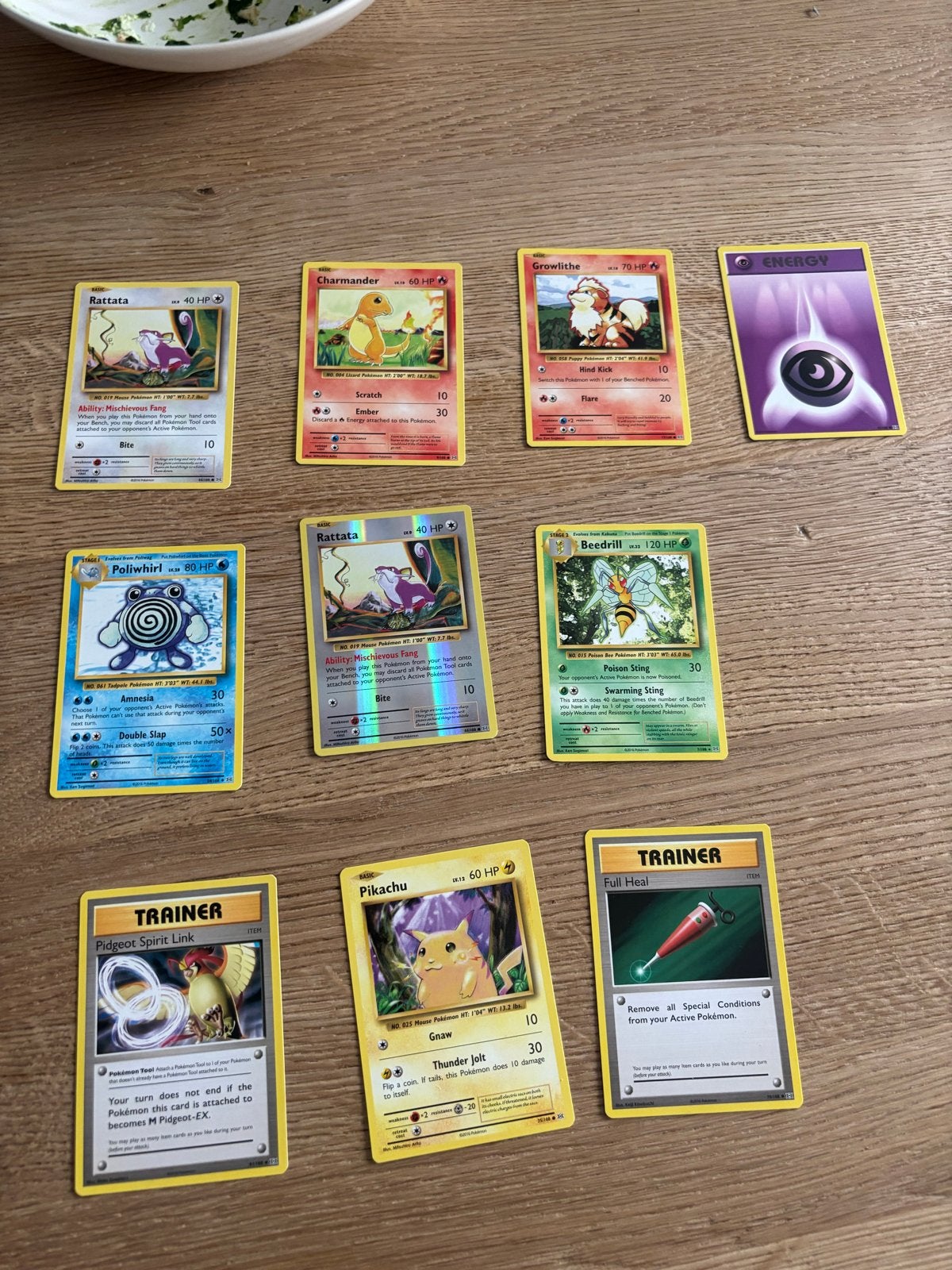 Pokémon Kaarten Collectie: Rattata, Charmander, Pikachu, Ophalen, Gebruikt, Meerdere kaarten