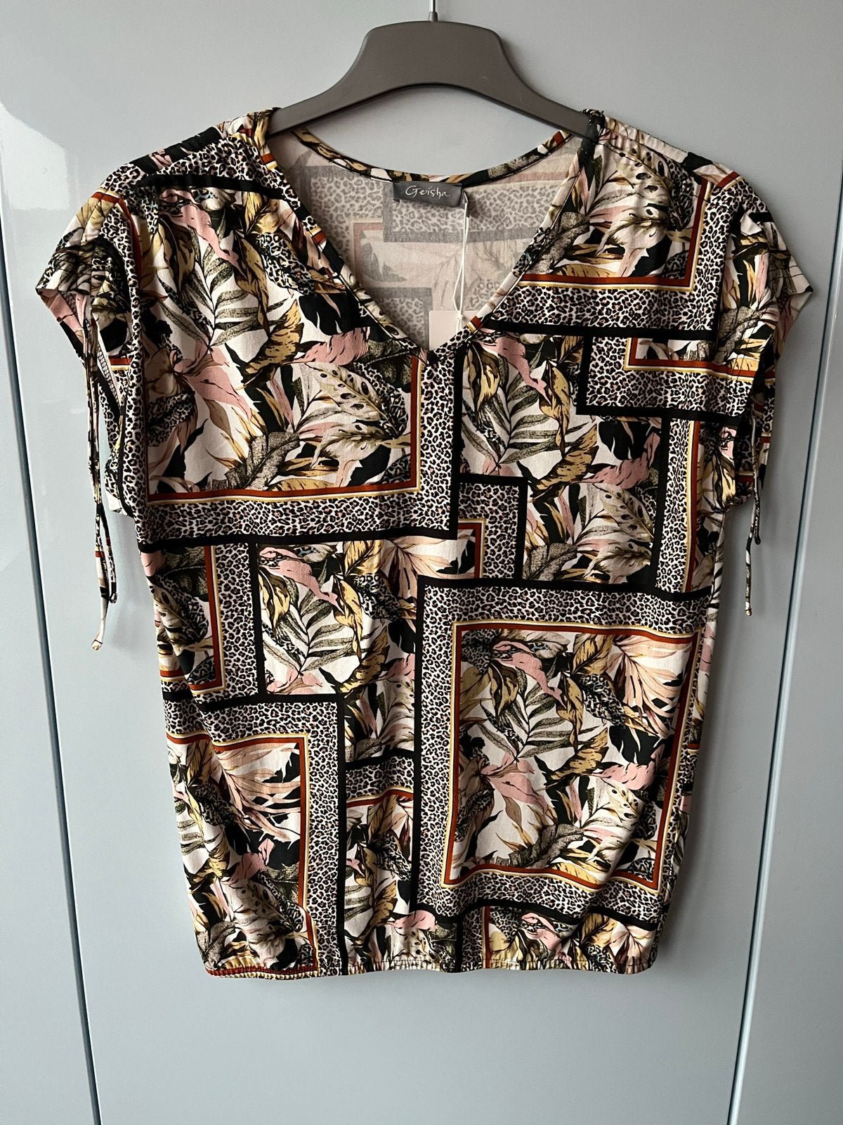 Geisha t shirt print luipaard maat 36 korte mouw nieuw, Bruin, Nieuw, Ophalen of Verzenden, Korte mouw