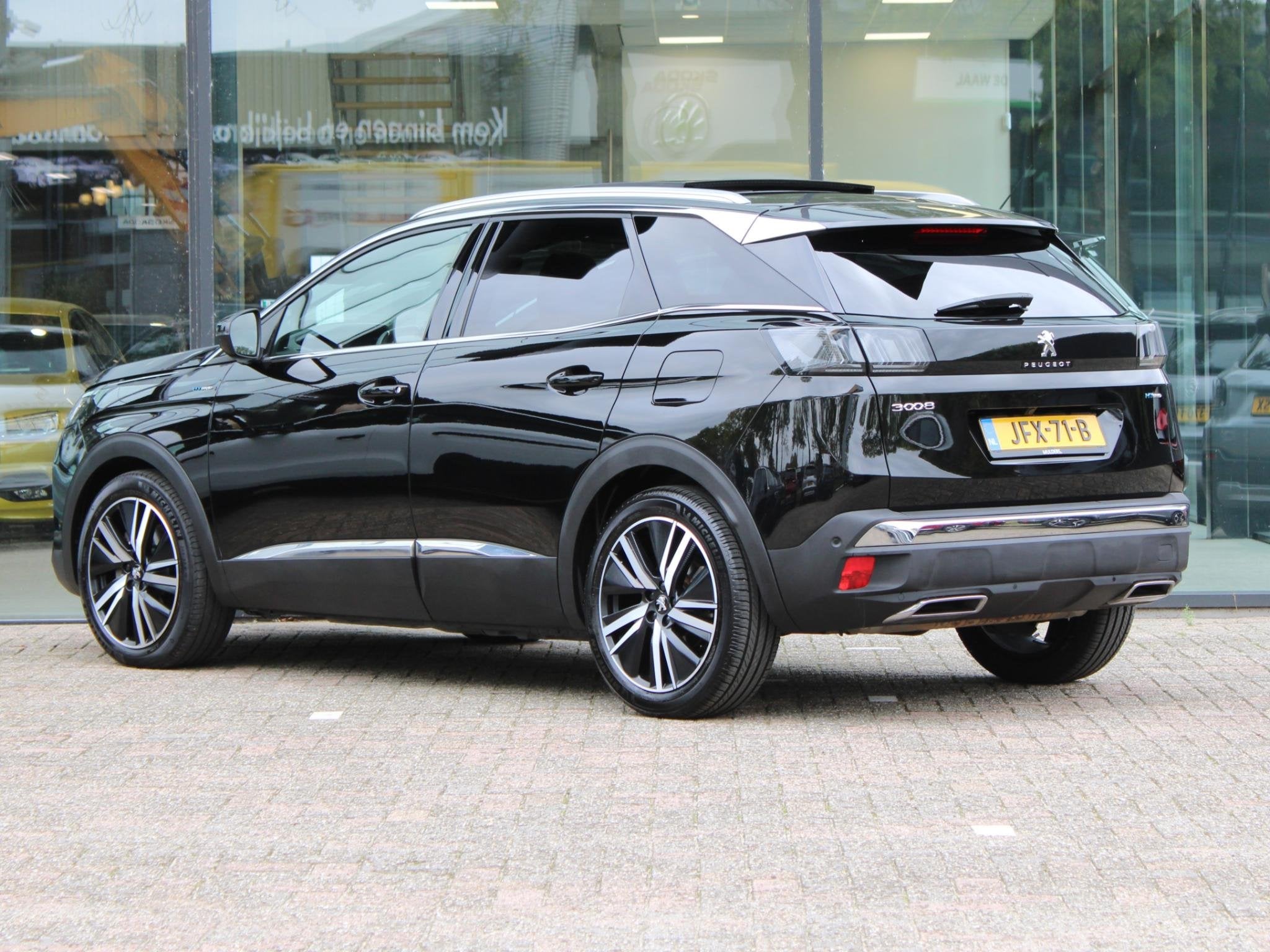 Peugeot 3008 1.6 HYbrid 225 GT | Navi / Panoramadak / Focal, Auto's, 12 maanden, Euro 6, 4 cilinders, Zwart