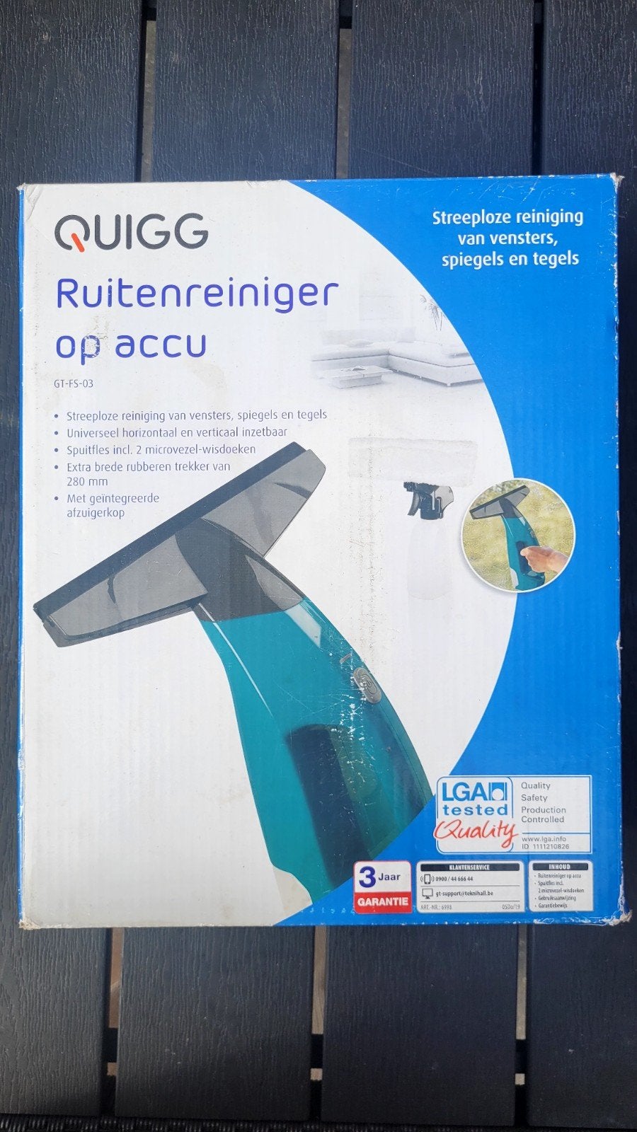 QUIGG Ruitenreiniger op accu - Nieuw in doos, Ophalen, Nieuw