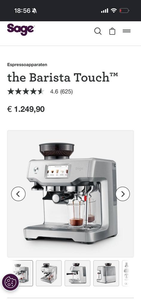 Sage barista touch nieuw met garantie!!, Ophalen, Nieuw