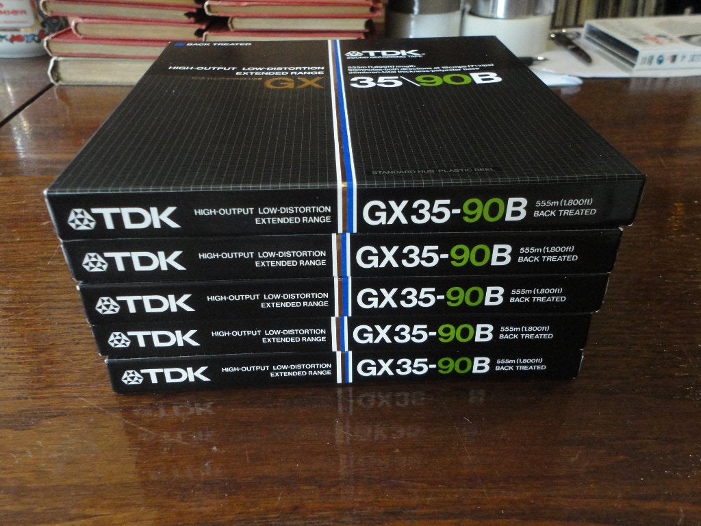 TDK GX 35/90B bandrecorderbanden 5 stuks, Ophalen of Verzenden, Onderdeel, Met banden