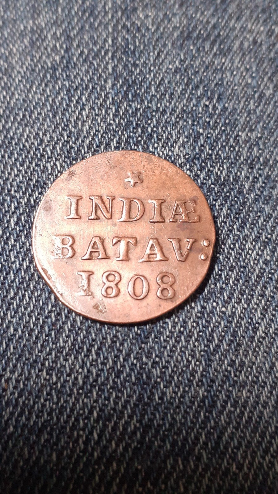 Historische 5/16 Gulden Munt uit Nederlands-Indië, 1808, Postzegels en Munten, Munten | Nederland, Verzenden, Vóór koninkrijk