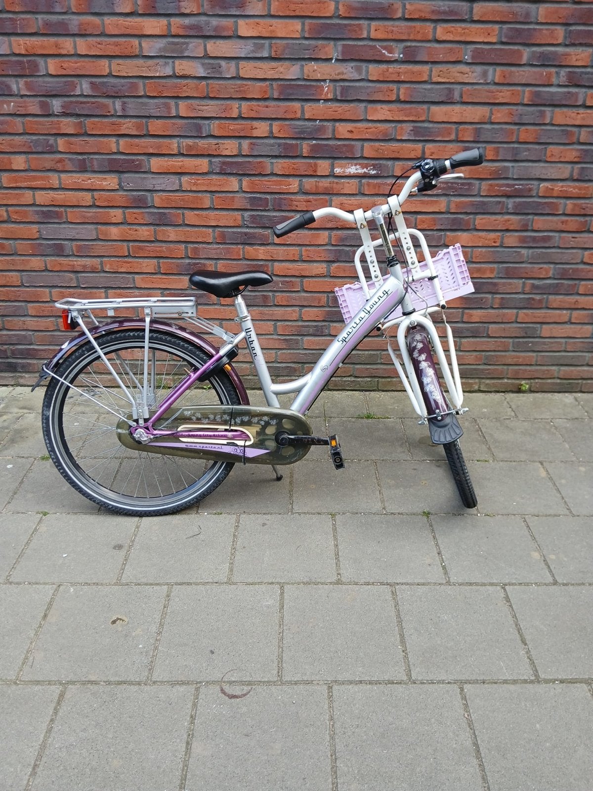 Sparta Young meisjesfiets met 3 versnellingen, Terugtraprem, Gebruikt, Handrem, Ophalen