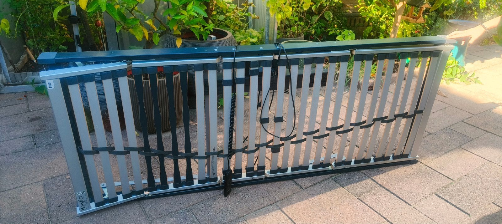 Elektrisch verstelbare lattenbodem 80x200 met Okin motoren, Ophalen, Verstelbaar, Eenpersoons, 80 cm