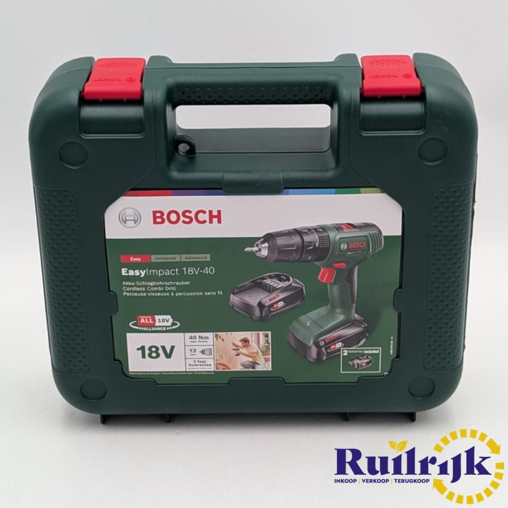 BOSCH Easy Impact 18V - 40 boormachine met 2x accu - Nieuw, Bosch, Zo goed als nieuw, Support@bosch.com, Robert Bosch GmbH
Robert-Bosch-Platz 1
70839 Gerlingen-Schillerhöhe
Germany