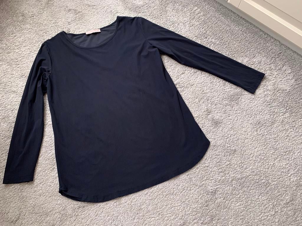 Studio Anneloes top donkerblauw travelstof light mt M, Ophalen of Verzenden, Zo goed als nieuw, Maat 38/40 (M), Blauw