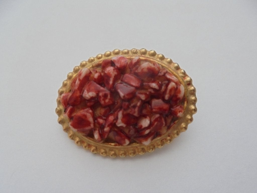 vintage boheemse broche, Ophalen of Verzenden, Zo goed als nieuw, Minder dan 4 cm, Overige materialen