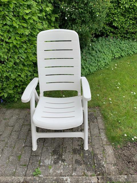 Tuinstoel 5 standen Flair inklapbaar camping vakantie tuin, Tuin en Terras, Ophalen, Gebruikt, Kunststof, Verstelbaar