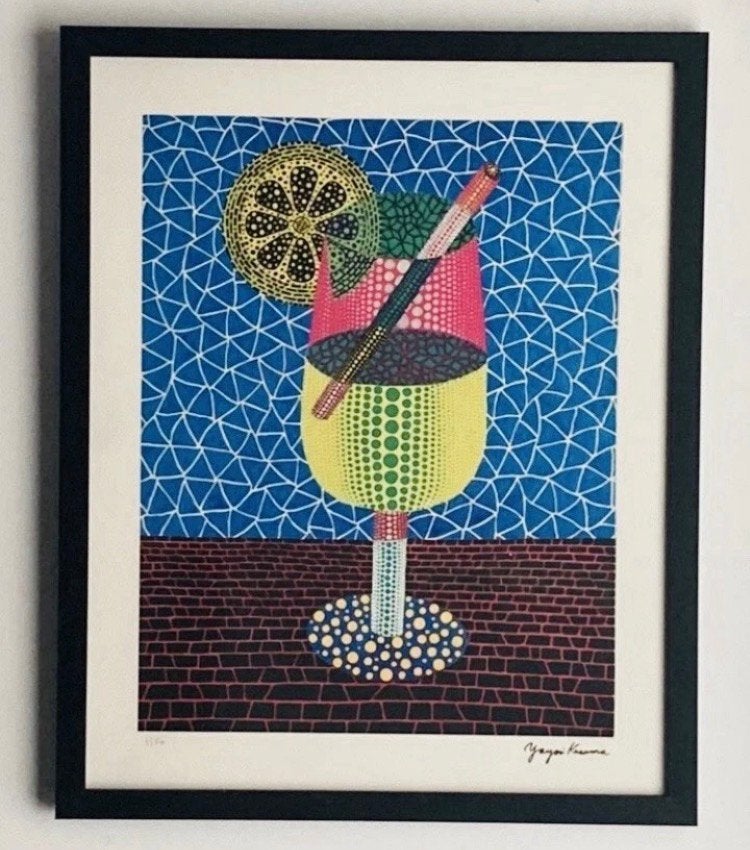 Yayoi Kusama : litho (40 bi 50 cm), Ophalen of Verzenden