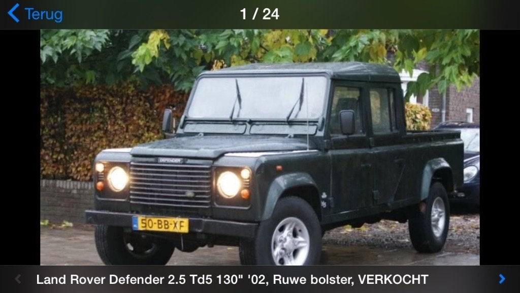 Defender 130 TD5 crew cab 2002, Auto's, Mercedes-Benz, Beige, G-Klasse, 2800 kg, Zwart